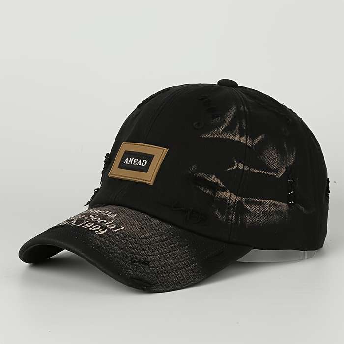 1pc New Hard Top Large Head Circumference Letter Baseball Cap Women's Casual Spring and Summer Kore