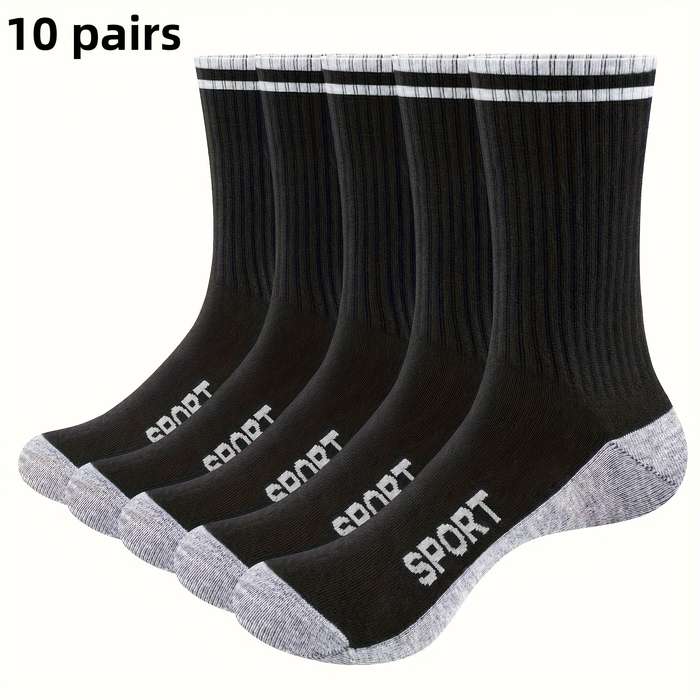 10 Pairs White High Elastic Socks