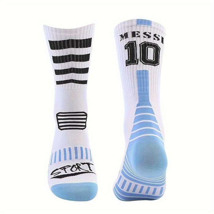 1 Pair Blue And Red Sole One Size Socks