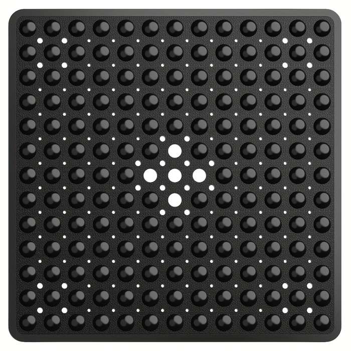 1Pc Black 53x53cm Floor Mat