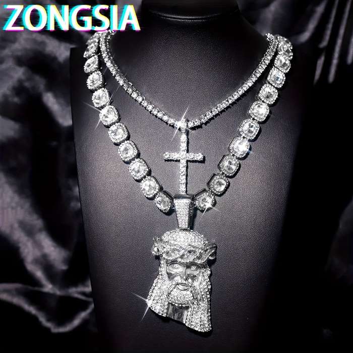 1 Piece Silver Color Jesus Theme Pendant