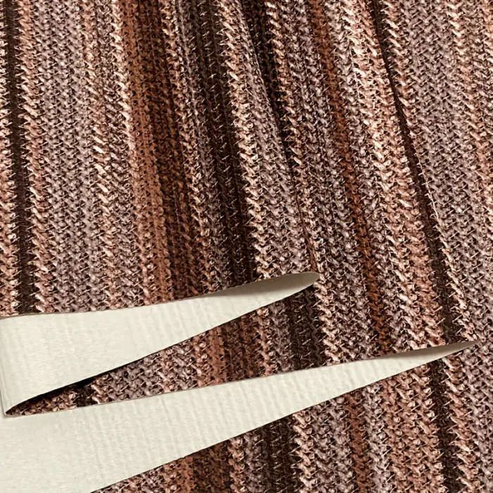 1 Piece Of Multicolor Rainbow Striped Woven Faux Leather Black