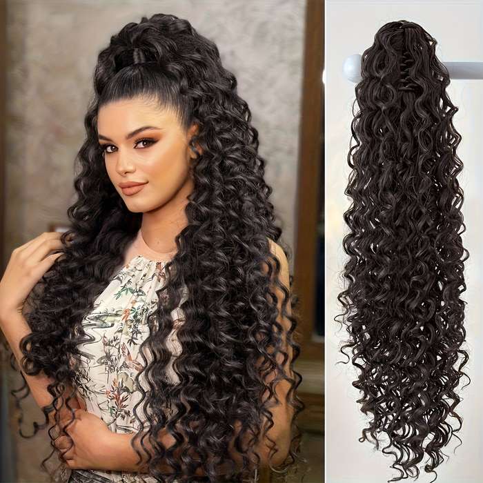 1Pc Dark Brown 66.04cm Fashion Design Wig