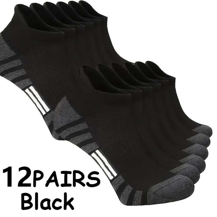 Sock 12Pairs Black  One Size