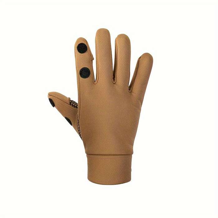 1 Pair Khaki Warm Gloves