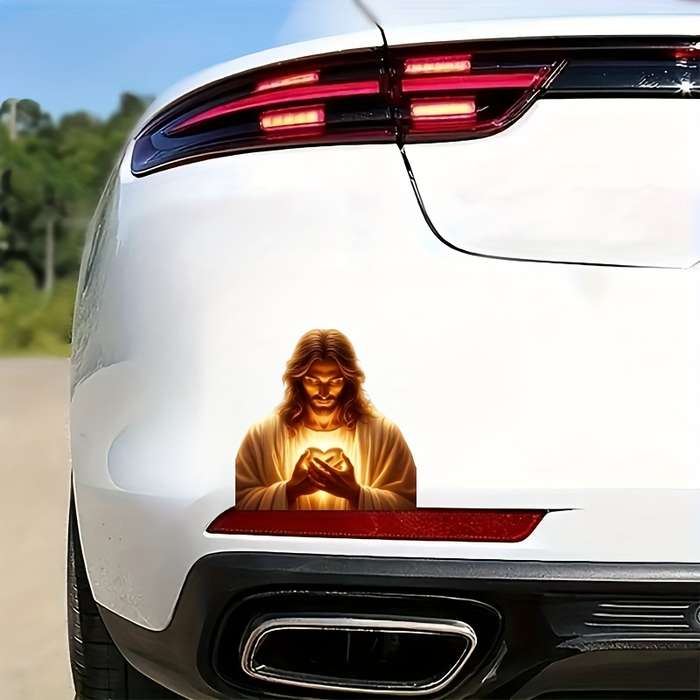 1pc 13.97cmx13.97cm Jesus Christian Themed Stickers