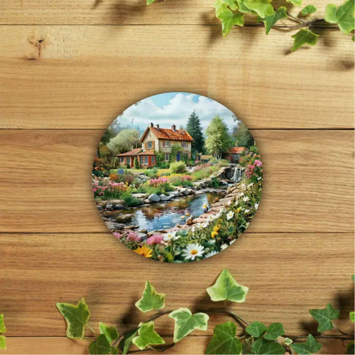 1pc 2D Flat Aluminum Tin Painting Poster Wall Art 20x20cm for Kitchen Club Bar Home and Decoration B