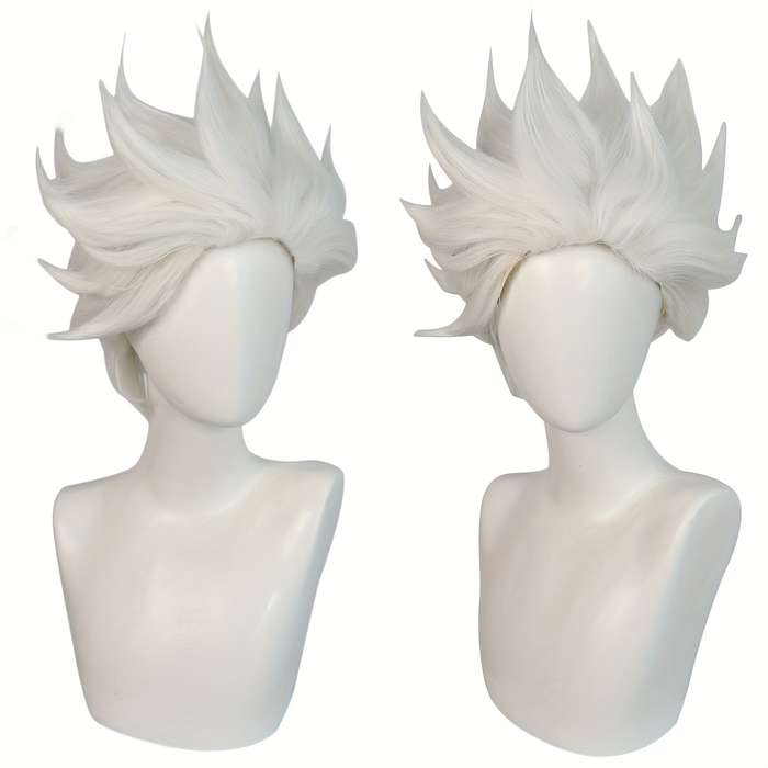 1Pc White 30.48cm Fashion Design Wig