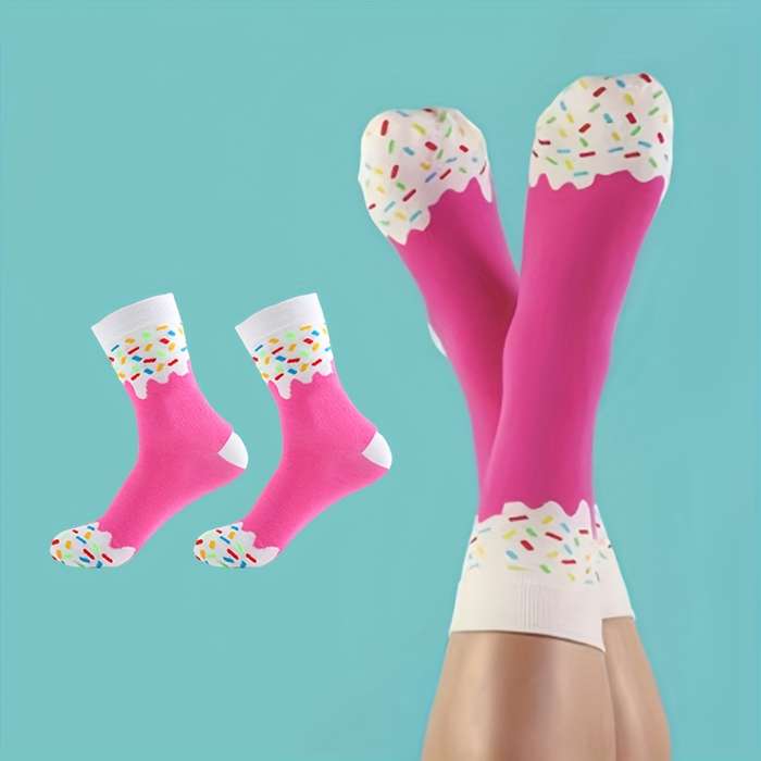 1 Pair Of Strawberry Socks One Size Socks