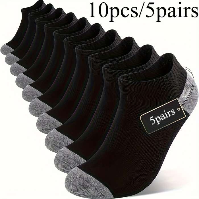 5 Pairs White One Size High Elastic Socks