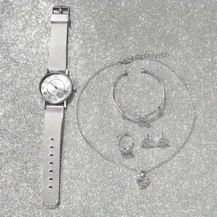 6-Piece Stylish Women's Quartz Watch Set