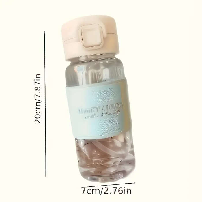 1pc 500ml BPA-Free Plastic Water Bottle with Straw Flip LAid Leakproof Durable for Outdoor Sports Fi