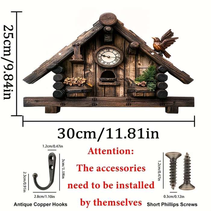 A Piece a Bird Song Small House Key Rack Minimalist Colorful Wooden And Home Key Holder with Four