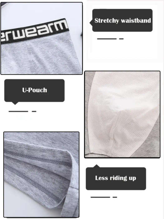 8pcs Size XXL Men's Cotton Boxer Briefs Breathable Stretchy Comfortable with Classic Animal Print