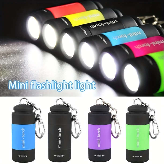 1pc Modern Mini Handheld USB Charging Flashlight Plastic Rotate to Open Adjustable Battery Powered