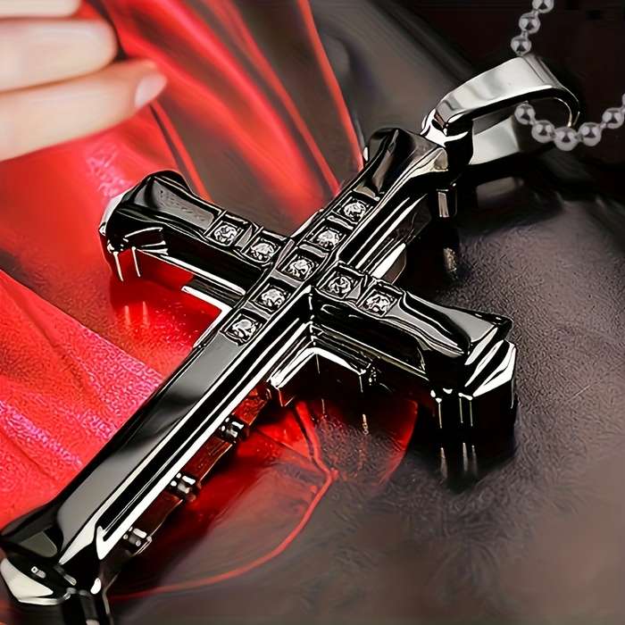 1 Piece Black Jesus Theme Pendant