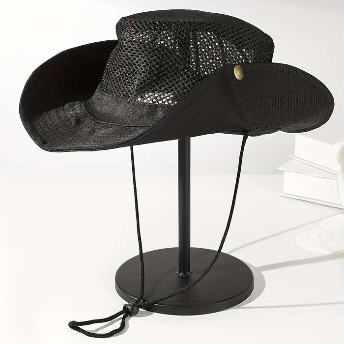 1pc Casual Mountaineering Hat for Men with Large Brim Outdoor Sun Protection Fishing Fisherman