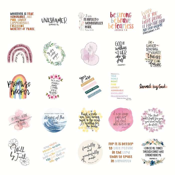 50pcs Jesus Christian Themed Stickers