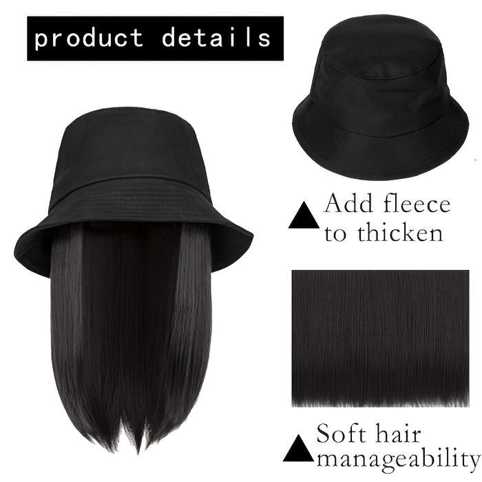 1Pc Dark Brown 30.48cm Fashion Design Wig