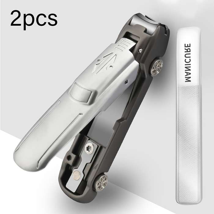 2pcs Original Nail Clipper Set Creative Car Styling Anti Splash Nail Scissors Portable Large Me