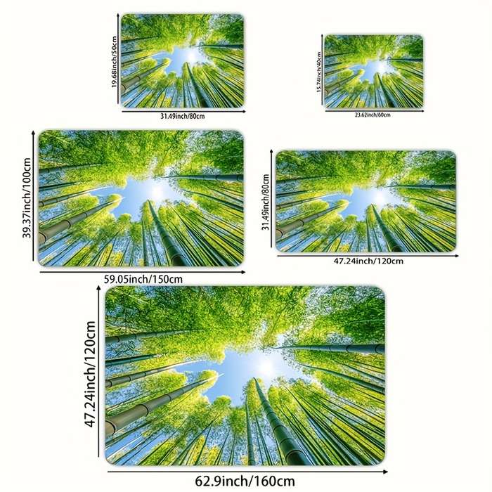 1Pc Green 47.24x62.99inch 120x160cm Floor Mat