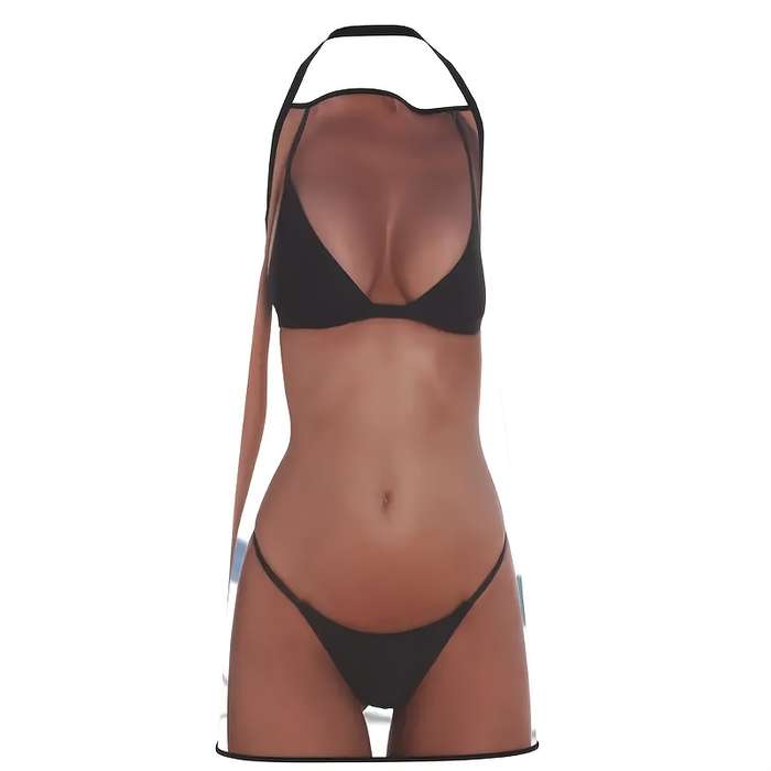 1 Fun Body Print Apron Sexy Bikini Design Durable Polyester 59.94x80.01 cm Ideal for Cook