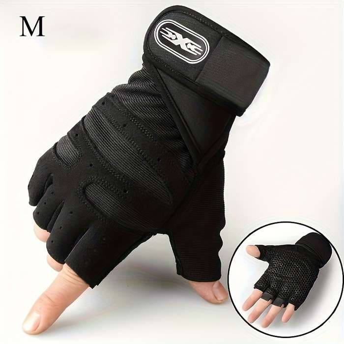 1 Pair Black Size XL Outdoor Sports Gloves