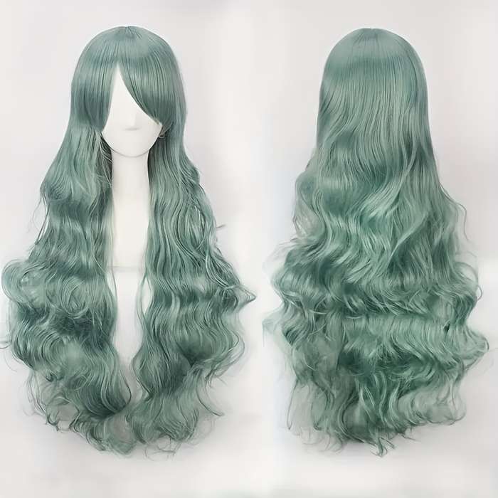 1Pc Light Green Fashion Design Wig