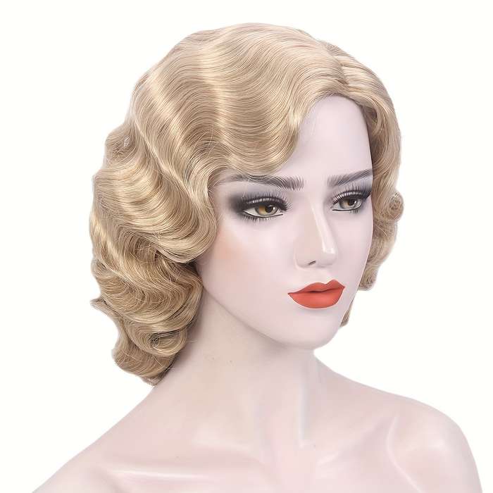 1Pc Black 35.56cm Fashion Design Wig