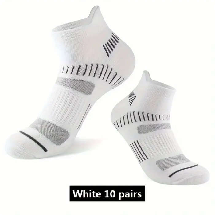 10 Pairs Of Unisex Athletic Socks