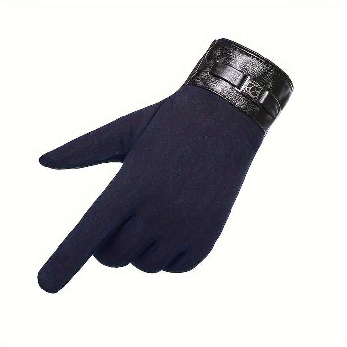1 Pair Black Warm Gloves