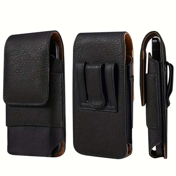 1pc Outdoor Belt for a 7.0-Inch Universal Leather Phone Case Made from Top Layer Cowhide Bag