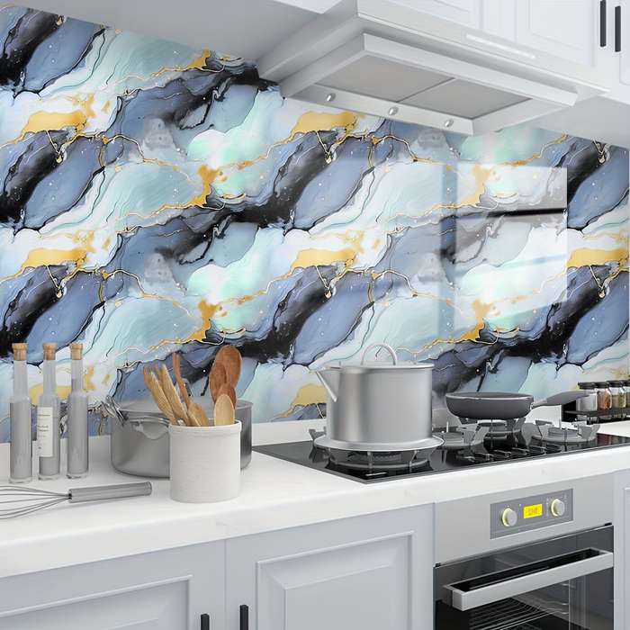1PC Wall StickersDream Blue Marble40X300cm 15.7X118.1inch