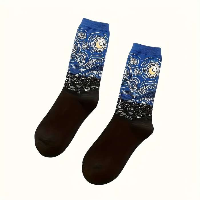 1 Pair Of Mixed Colors One Size Socks