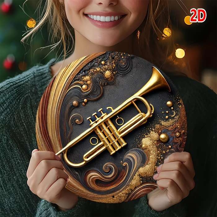 Aluminum Trumpet Wall Art