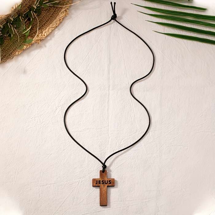 1 Piece Khaki Jesus Theme Pendant