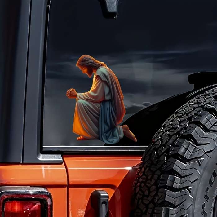 1pc   14.99cmx11.94cm Jesus Christian Themed Stickers