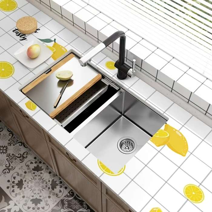 1PC Wall Stickers60cmx500cm 23.6inx196.8inLemon