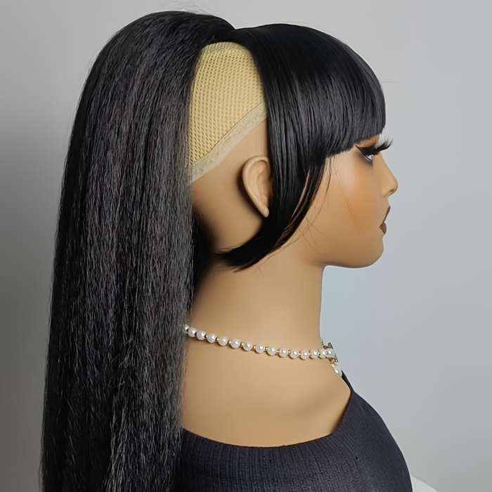 1Pc Black 60.96cm Fashion Design Wig