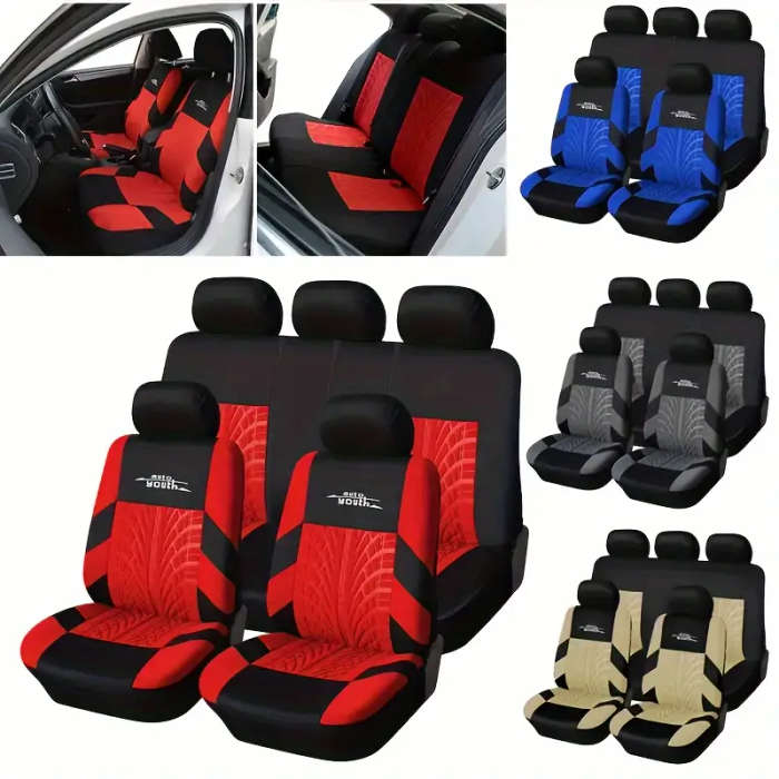 Universal Fit High-Quality Seat Cover Set for Cars Full Set Car Seat Protectors Durable Polyester