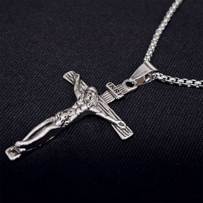 1 Piece Antique Golden Jesus Theme Pendant