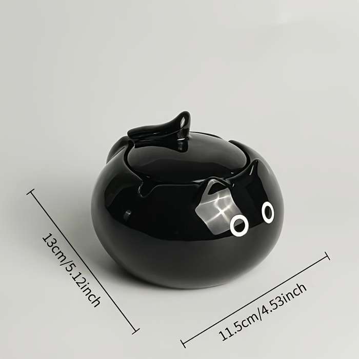 1pc One cute and interesting cat-shaped creative ceramic ashtray suitable for home living room off