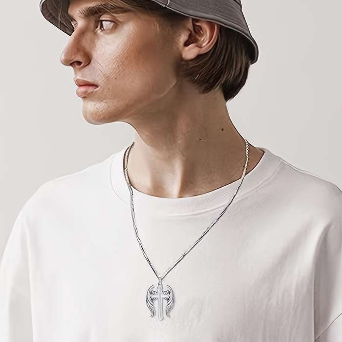 1 Piece Silvery Jesus Theme Pendant