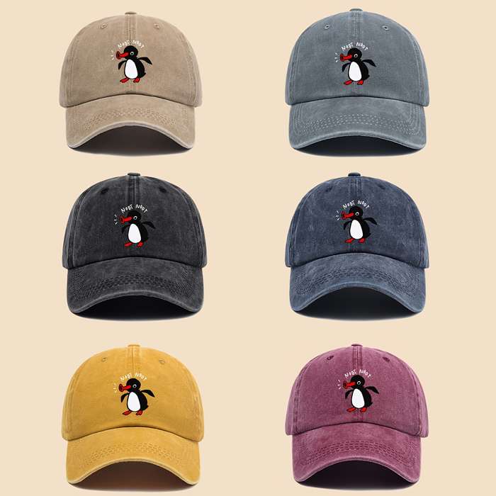1pc NOOT Baseball Cap with a Unisex Fun Print of Pingu And Pinga a Curved-Brim Hat Suitable for Al