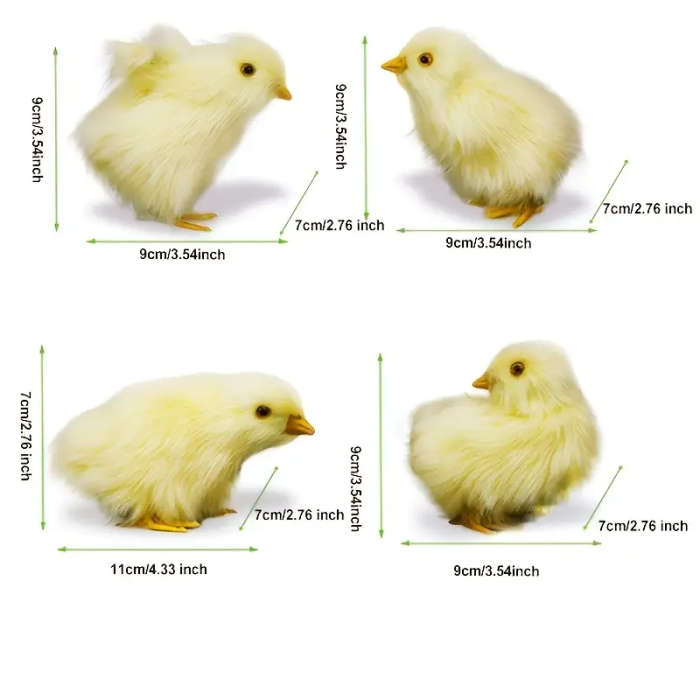 4-Piece Easter Chick Decorations