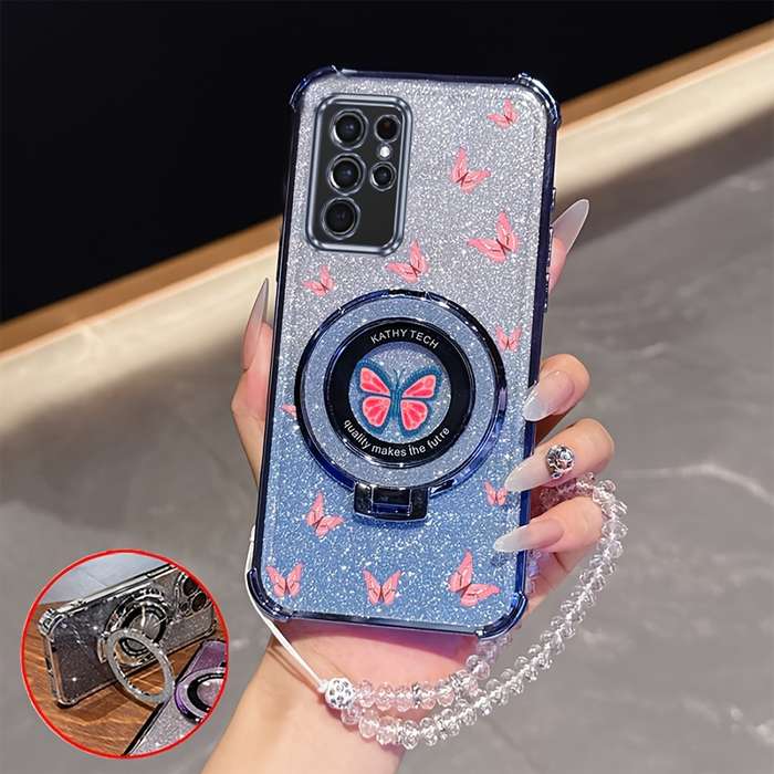 1pc Silvery For Samsung Galaxy S22 Ultra 5G Phone Cases