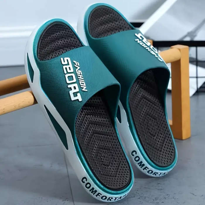 Popular Plus-Size Fashionable Flat Slippers Black 11