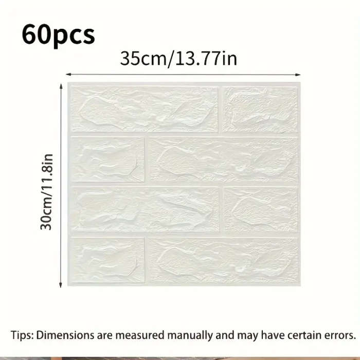 Self-Adhesive Wall Tile Stickers - Foam, Easy to Stick & Peel Off, Cut freely, Ideal for Kitchen, Li