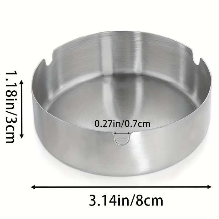 4pcs Elegant Gold-Tone Round Metal Ashtrays Durable Drop-Resistant Easy-Clean Design for Ho