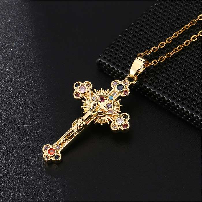 1 Piece Color Jesus Theme Pendant